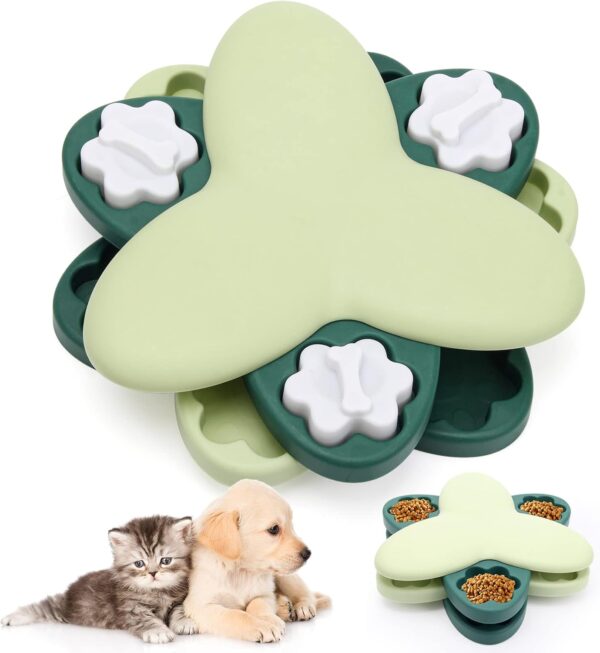 Dog Enrichment Toys- Dog Puzzles Toys Slow Feeder Dispenser Non-Slip Interactive Dog Enrichment Dispensing Feeding Toys IQ Stimulation Dog Puzzle Toys for Small Medium Large Pets Cats Puppie