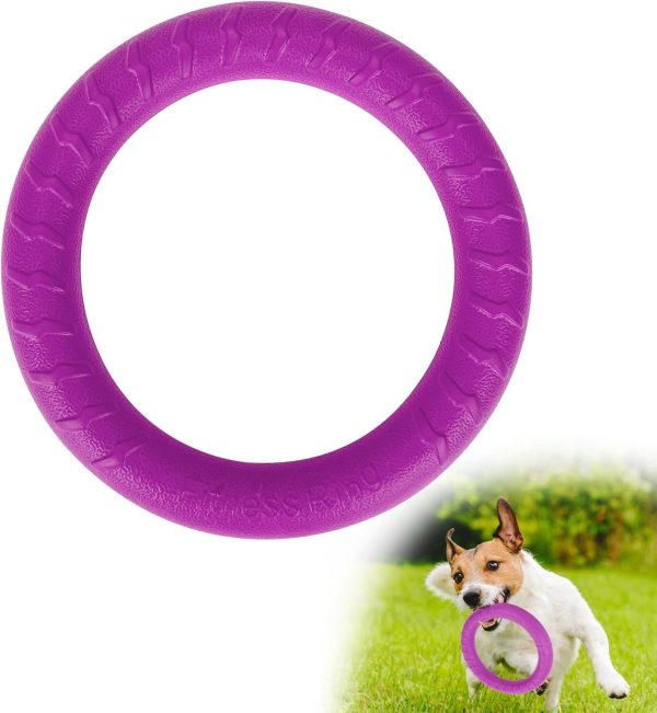 Dog Fitness Ring Toy Durable Chew Toys for Training Fly Ring Toy Agility Equipment for Dogs Floating Dog Toys Interactive Training Ring Outdoor Dog Toys for Tug Exercise Small Medium Large Dogs