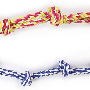 Dog Rope Toys Dog Grinding Teeth Nearly Indestructible Dog Toys, Rope Toy for Small and Medium Dogs, Dental Cleaning Chew Toys, Dog Tug Toy for Boredom, Dog Rope Toy for Aggressive Chewers (2 Packs)