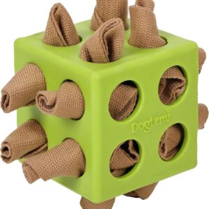 Duuclume Interactive Puzzle Dog Toys Encourage Natural Foraging Skills, Durable Dog Enrichment Toys Snuffle Cube Cloth Strip with Hide and Seek Food, Slow Feeder for Mind Stimulate and Stress Relief