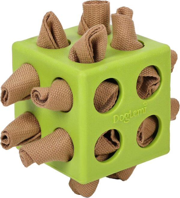 Duuclume Interactive Puzzle Dog Toys Encourage Natural Foraging Skills, Durable Dog Enrichment Toys Snuffle Cube Cloth Strip with Hide and Seek Food, Slow Feeder for Mind Stimulate and Stress Relief