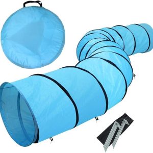 Extra Large Dog Training Agility Long Pet Tunnel Obedience Exercise Runway Outdoor Portable Dog Run Playing Tunnel with Pegs Carry Bag