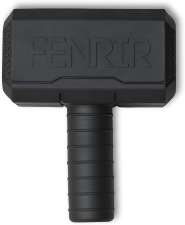 Fenrir Hammer Dog Chew Toy Strong Rubber Stuffable Enrichment Toy for Chewers (Black, Large)