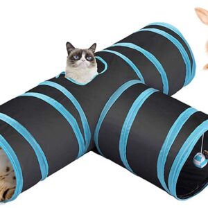 Fhodigogo Cat Tunnel Toy Rabbit Tunnel Rabbit Toys Kitten Tunnel 3 Way Cat Pop-up Tunnel, Foldable Tunnel Toy for Kitten, Rabbits,Hamster,Small Dogs