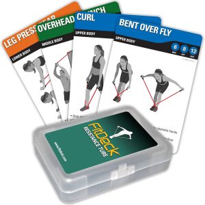 FitDeck Exercise Playing Cards for Guided Fitness Equipment Workouts, Resistance Tube