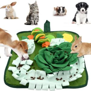 Guinea Pig Foraging Mat Rabbit Foraging Food Mat Snuffle Mat for Dogs,Snuffle Mat Rabbit Toys Boredom Breaker Pet Snuffle Pad Feeding Mat for Rabbits Guinea Pigs Puppy Chinchillas (Green)