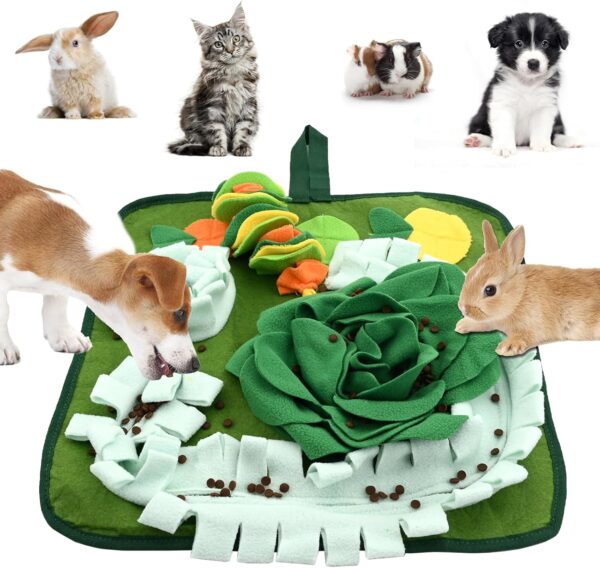 Guinea Pig Foraging Mat Rabbit Foraging Food Mat Snuffle Mat for Dogs,Snuffle Mat Rabbit Toys Boredom Breaker Pet Snuffle Pad Feeding Mat for Rabbits Guinea Pigs Puppy Chinchillas (Green)