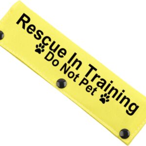 JXGZSO Rescue in Training Do Not Pet Dog Leash Sleeve Dot Not Pet Rescue Dog Leash Sleeve Service Dog Leash Wrap (Rescue in Train D N DLS)