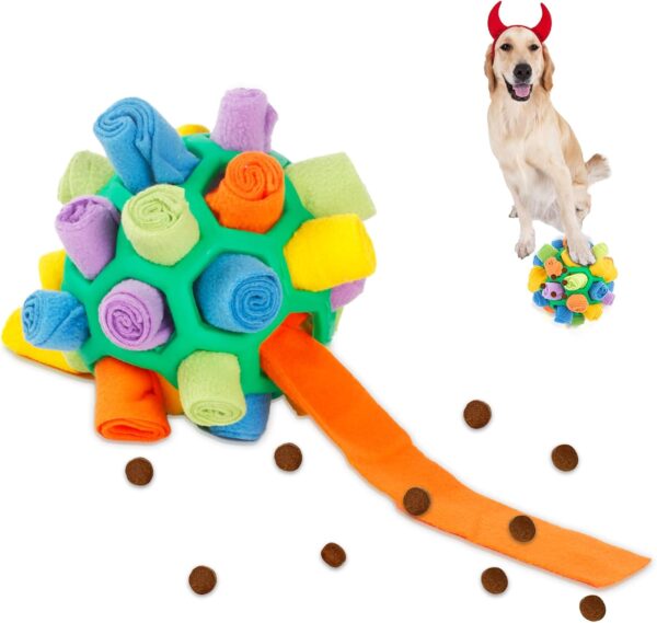 Jetisva Snuffle Ball for Dogs Foraging,Interactive Dog Toys,Dog Enrichment Toy,Soft Dog Treat Ball Dispenser,Dog Puzzle Toy,Dog Brain Stimulating Toys for Small Pet Puppy Intellectual Training