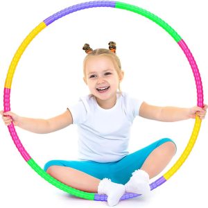 Kids Hula Hoop - Detachable, Collapsible Kids Hula Hoop, Adjustable Hoola Hoops, Ideal for Dancing Playing Sports Games, Swimming & Pet Training - Weight Loss Fitness & Equipment