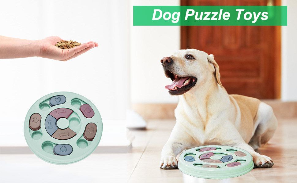 Round Dog Puzzle Feeder Toy