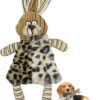 Multi-Faceted Squeaky Dog Toys No Stuffed Soft Dog Toys,Corduroy Plush Puppy Toy,Dog Chew Toys for Small Medium&Large Pet Dogs,Interactive Toys with Crinkle Paper Pet Toys for Boredom (Rabbit)