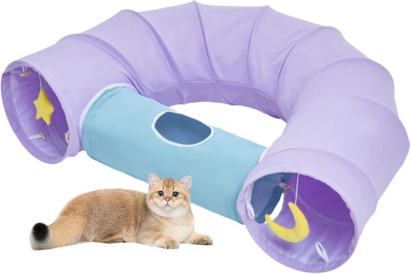 PAOPO Large Cat Tunnel for Indoor Cats Extra Large Cat Play Tunnel,Cat Tube Tunnel Cat Tunnel Toys Cat Tunnel Tube for All Cat Play