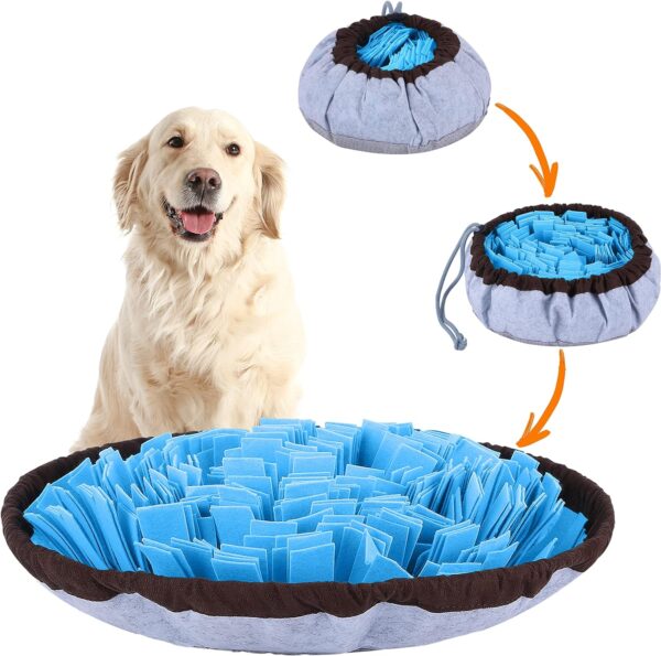 PET ARENA Adjustable Snuffle mat for Dogs, Dog Puzzle Toys, Enrichment Pet Foraging mat for Smell Training and Slow Eating, Stress Relief Interactive Dog Toy for Feeding, Dog Mental Stimulation Toys