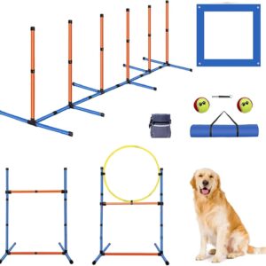 PLKO Dog Agility Equipment Set (Agility Training Equipment C)