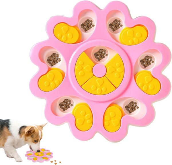 PLUSHCEWT Dog Puzzle Toys,Interactive Dog Toys,Dog Treat Toy,Dog Mentally Stimulation Toys,Dog Puzzle Slow Feeder Toys,Puzzle Toys for Dogs Training Funny Feeding (Pink 9.85 * 9.85 inch)