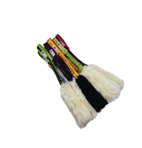 Paws Made™ Bungee Sheep Skin Fur Dog Tug Toy great for motivation and reward based training