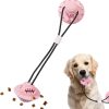Povanjer Suction Cup Dog Toy - Puppy Teething Toys - Dog Exercise Equipment Teething Toys, Rope and Ball Mentally Stimulating Training Toy for Small to Medium Dogs