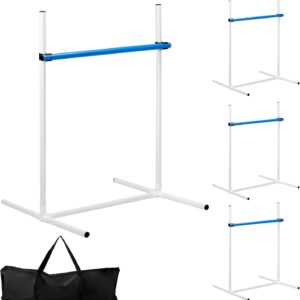 QWORK 4-Pack Adjustable Dog Agility Jumps with Carry Bag, Indoor and Outdoor Training Equipment for Dogs, 2" to 34" Height Adjustment