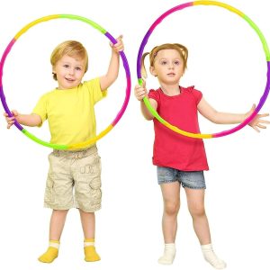 RAYM STORESS Kids Hula Hoop - Detachable, Adjustable Plastic Hoola Hoops Ring - Ideal for Dancing, Playing Sports, Games, Swimming & Pet Training - Weight Loss Fitness & Equipment