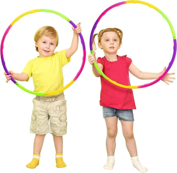 RAYM STORESS Kids Hula Hoop - Detachable, Adjustable Plastic Hoola Hoops Ring - Ideal for Dancing, Playing Sports, Games, Swimming & Pet Training - Weight Loss Fitness & Equipment