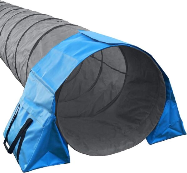 Rise8 Studios Non-Constricting Saddlebags for Stabilizing Dog Agility Tunnel Equipment Indoor or Outdoor, Blue Color (1 Pack)