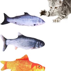 SEGXN 3-Pack Catnip Fish Toy Realistic Plush Cat Fish Toy Cat Fish Pillow Fun Pet Interactive Cat Fish Toy Great For Kittens and Puppies To Chew, Clean Teeth, Nip, Kick and Retrieve