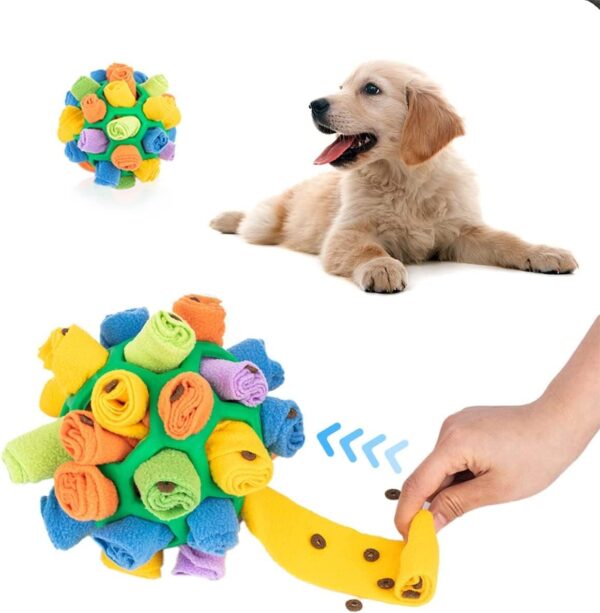 Snuffle Ball for Dogs Foraging,Interactive Dog Toys Ball,Dog Puzzle Toy,Snuffle Ball Foraging Toy for Dogs,Bite Resistant Treat Dispenser Toy Enrichment Toys for Small Medium Pet Puppy Dogs (Green)