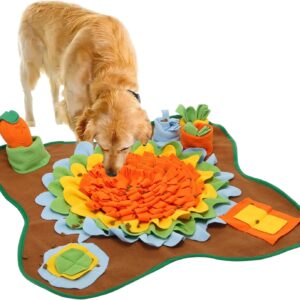 Snuffle Mat for Dogs Interactive Dog Enrichment Toys Mental Stimulation Boredom Play Mat Dog Treats Feeding Mat With Puzzles Encourages Natural Foraging Skills