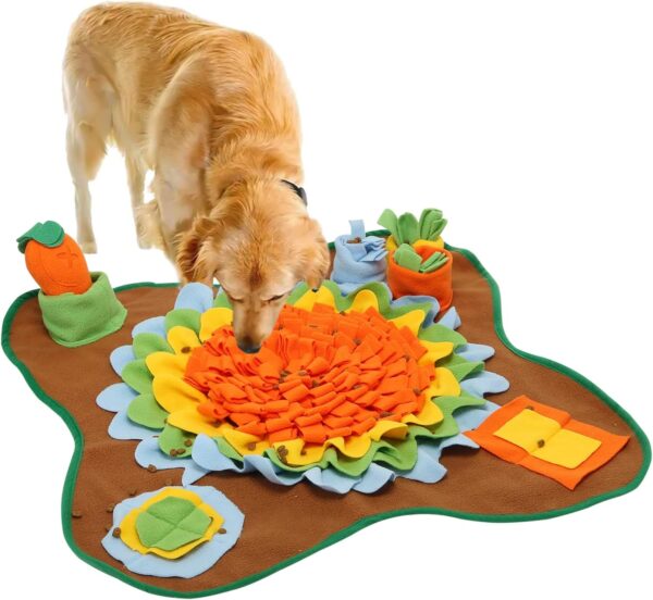 Snuffle Mat for Dogs Interactive Dog Enrichment Toys Mental Stimulation Boredom Play Mat Dog Treats Feeding Mat With Puzzles Encourages Natural Foraging Skills