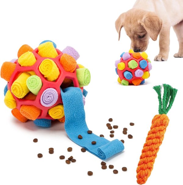 TWOPER Snuffle Ball for Dogs - Dog Toy Sniffle Interactive Treat Ball and Slow Feeder for Small, Medium, and Large Breed Dogs - Snuffle Mat for Dogs for Anxiety Relief and Boredom Busters