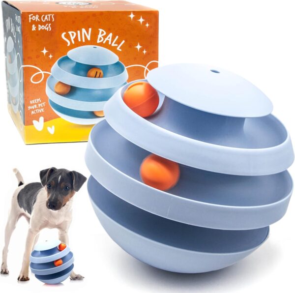 Toys for Dogs Cats Interactive Dog Toys for Boredom Pet DOG TOYS Dog Stimulation Toys SPIN, SWAY & ROLLING Dog Puzzle Toys ACTIVE Dogs Toys Cat toys Dog Balls Dog Gifts (Spin Ball (1))