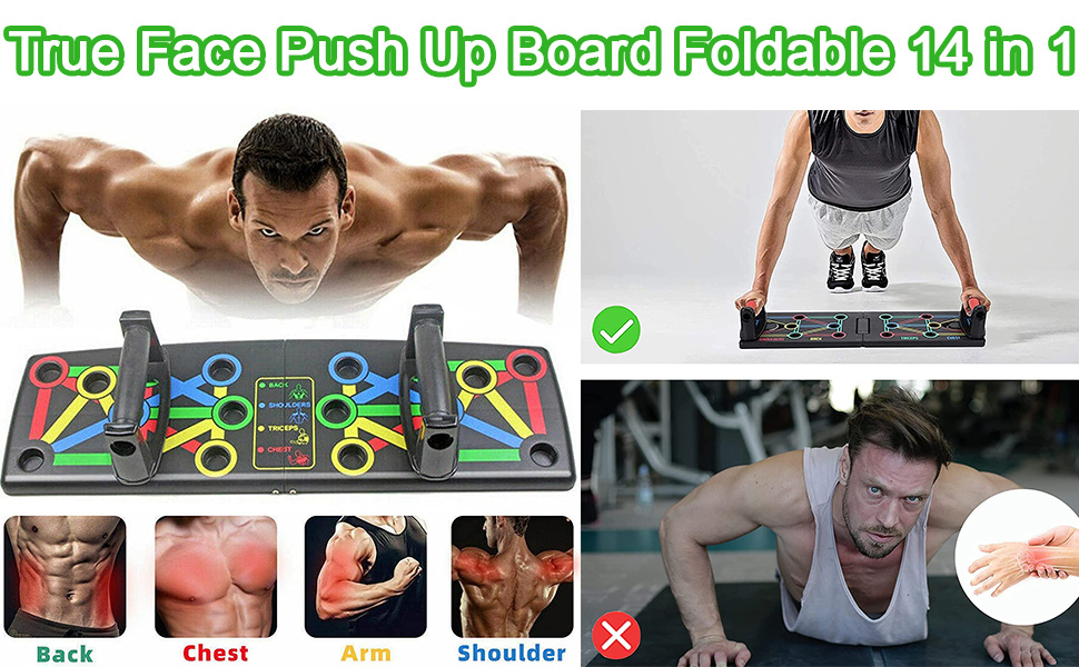 Push Up Board Foldable 14 in 1 Press Up Boards Fitness Workout 