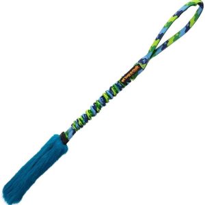 Tug-E-Nuff Bright Fauxtastic Durable Bungee Tug Toy for Dogs | For Interactive Dog Training & Dogs of all Ages | Artificial Fur Bungee Tug Toy | Made of Faux Fur | 3 Colour Patterns | Size 22.5 inches