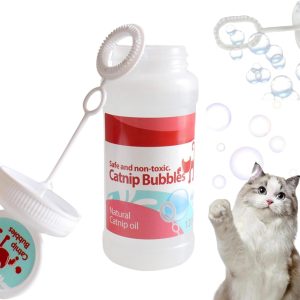 Ujoogbu 120ml Catnip Bubbles for Cats,Catnip Fun Bubbles,Catnip Bubble Toys,Catnip Bubble Solution,Catnip Scent Bubbles,Catnip Bubbles,Interactive Cat Toy,Cat Nip Bubbles for Indoor & Outdoor Cats