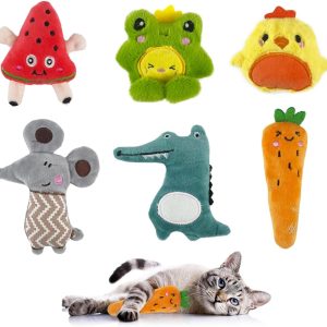 Uvilpa 6PCS Catnip Toys, Catnip Cat Toys, Cat Toys for Personal Use, Catnip Plush Toys, Cat Toys, Bring Endless Fun and Health to Your Cat