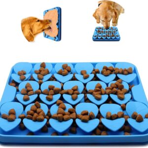 WUBAYI Licky Mats for Dogs,Feeding Mats for Dogs,Snuffle Mat,Wet Food Lick Mat Pad with Suction Cup,Encourages Natural Foraging Skill for Dogs and Cats (Blue)