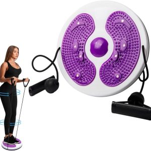 Waist Whisper, Waist Twisting Disc Waist Sculptor Machine Twister with Handles for Women Men Body Shaping Cardio Exercise Home Fitness Gym Equipment