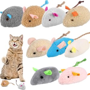 Wiqrht 9 Pieces Catnip Toy - Cat Toy, Cat Mouse, Interactive Toy for Cats, Plush Cat Toy, Toy Contains Catnip