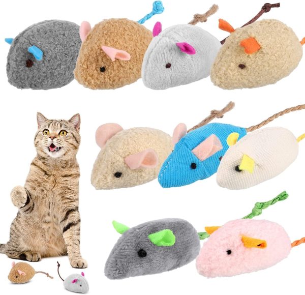 Wiqrht 9 Pieces Catnip Toy - Cat Toy, Cat Mouse, Interactive Toy for Cats, Plush Cat Toy, Toy Contains Catnip