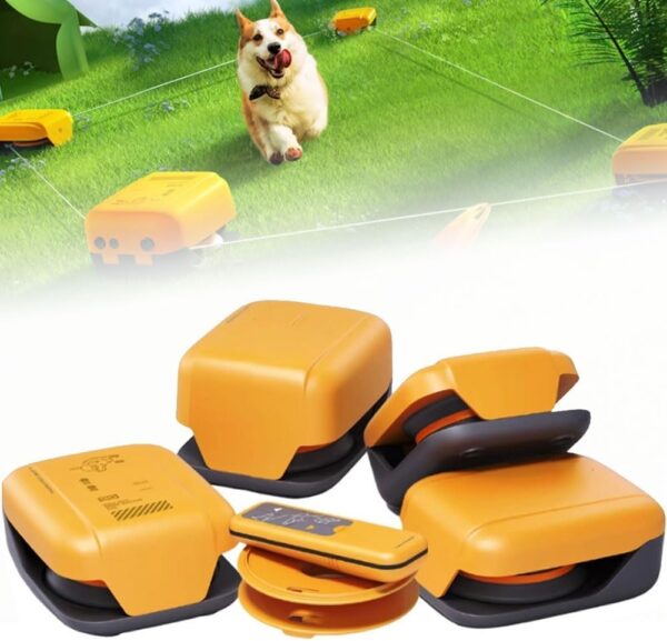 XGHDPBM Pet Training Kit, Pet Chaser Equipment, Smart Pet Activity Kit with Remote Control, Hunting Training Device For Pets, Pet Dog Play Running Fence, Adjustable Length, for Outdoor Park Garden