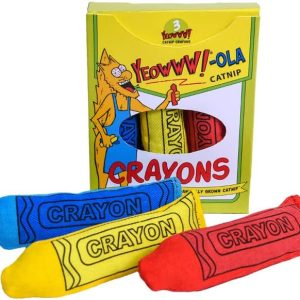 YEOWWW Ducky World Yeowww!-ola Crayon 3-Pack,Blue, Yellow, Red