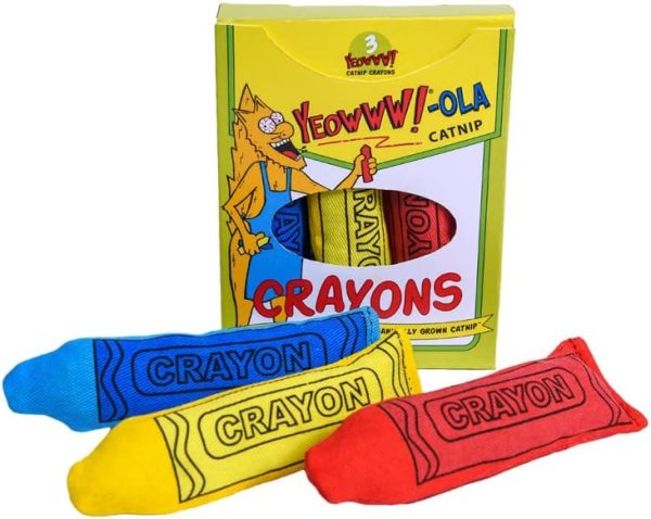 YEOWWW Ducky World Yeowww!-ola Crayon 3-Pack,Blue, Yellow, Red