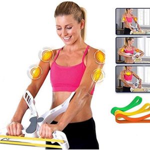 YZYP Arm Exercise Equipment Upper Body Arm Workout Machines with 3 System Resistance Training Bands for Women Strength Training, Biceps Shoulders Chest Workout Fitness Equipment