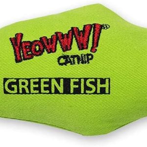 Yeowww Fish Cat Toy, Green