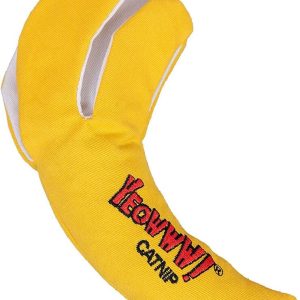 Yeowww! Peeled Banana Catnip Toy For Cats, Yellow, 6"