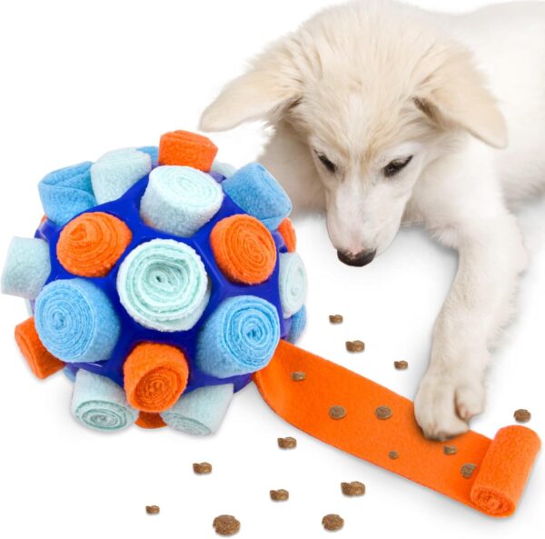 newhsy Snuffle Toys for Dogs, Skills Portable Dog Enrichment Toy, Sniffle Interactive Treat Game For Dog,Brain Mental Stimulating Dog Puzzle Toys for Small Large Dogs (Blue)…