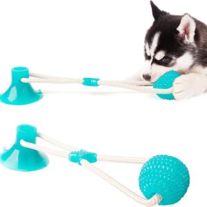 pet prime Dog Bite Toy, Dog Toy Ball Suction Cup Rope Toy Dog Chew Toy Pet Interactive Dog Tug Rope Ball Toy Cleaning Teeth Interactive Toy Ball for Tugging, Pulling, Chewing, Playing