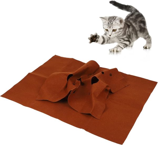 01 Pet Training Mats, Cat Playing Mat Pet Activity Interactive Pad Bite‑Resistant Pet Activity Mat Multifunctional with Felt Fabric for Pet for Activity