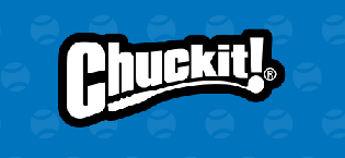 Chuckit! logo in black and white